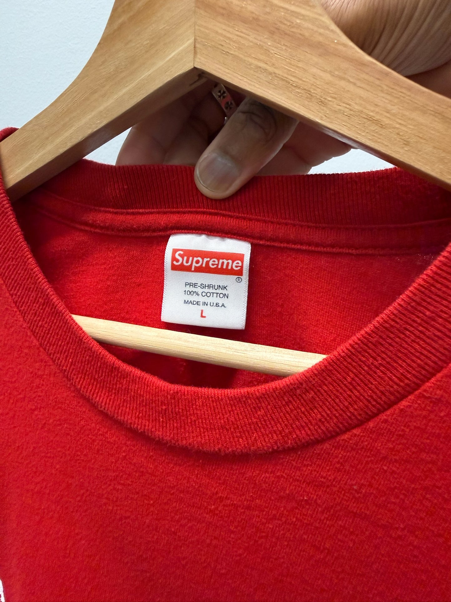 Large - Supreme Futura Logo Tee 'Red' (Pre-Owned)