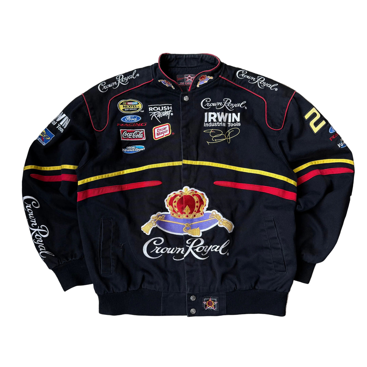 Large - Vintage Crown Royal Nascar Jacket