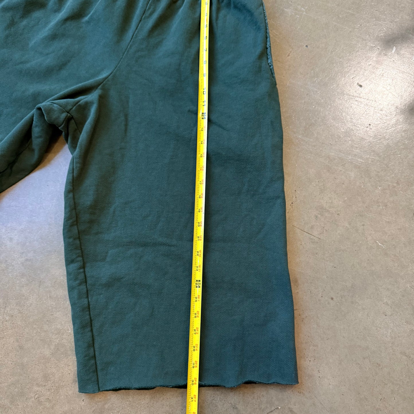 Large - LA Apparel 3/4 Sweatshort 'Ivy Green'