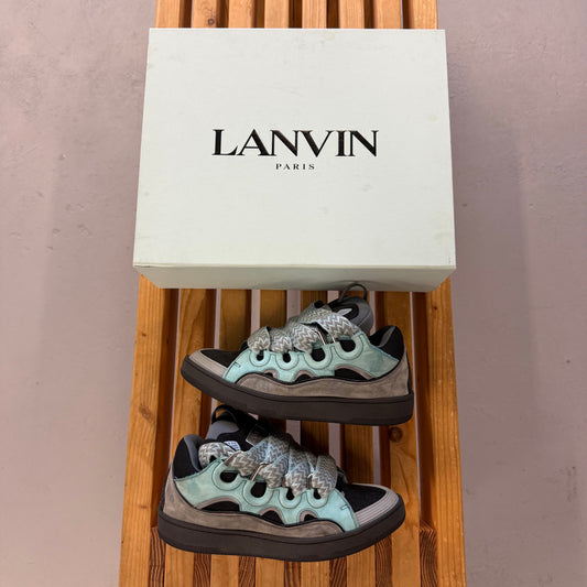 Size 42 - Lanvin Curb Sneakers 'Light Blue/Anthracite' (Used)