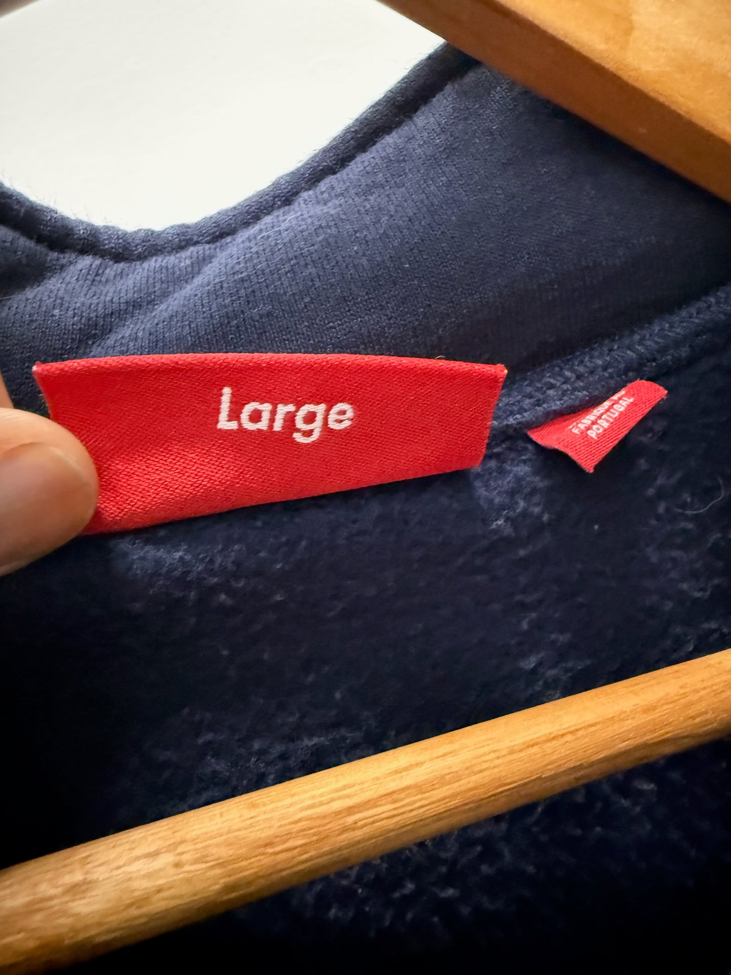 Large - Supreme Small Box Logo Half Zip Pullover 'Navy' (Pre-Owned)