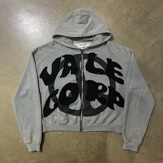 XL - Vale State Zip Hoodie - Grey