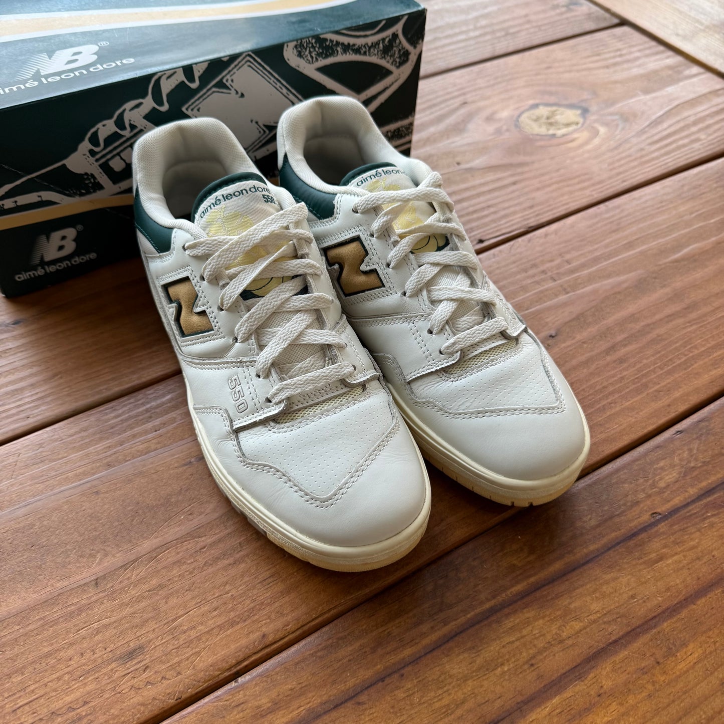 Size 8 - New Balance Aimé Leon Dore x 550 'Green Yellow' (Used)