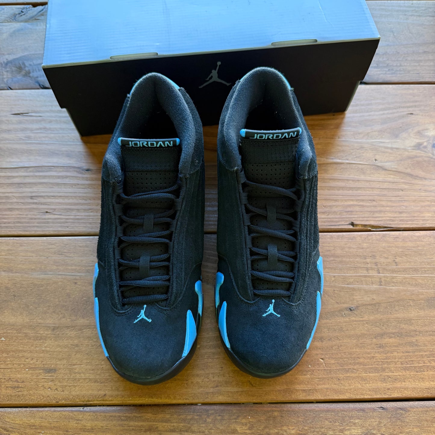 Größe 44 - Jordan 14 Retro 'Black University Blue' 2026 (Gebraucht)
