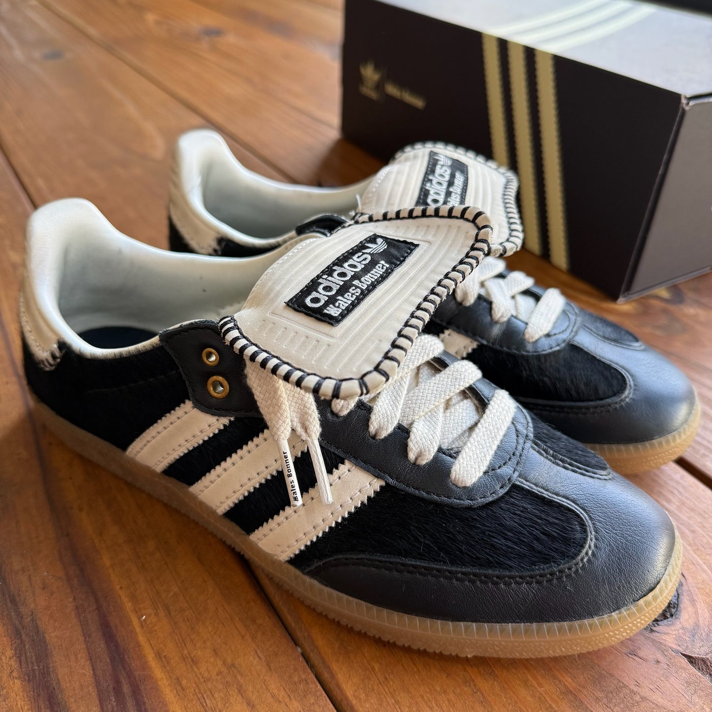 SIZE 7 - Wales Bonner x Samba Pony 'Black' (Used)