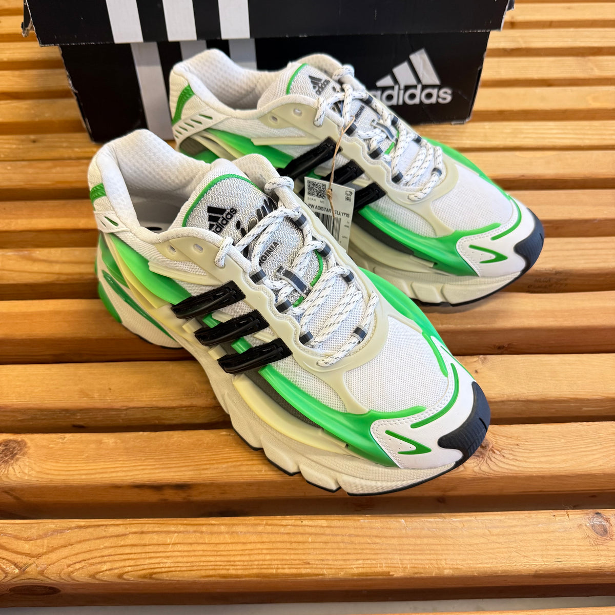 Size 11.5 - Pharrell x VIRGINIA x Adistar Jellyfish 'Focus Olive Real Green' (New/Damaged Box)