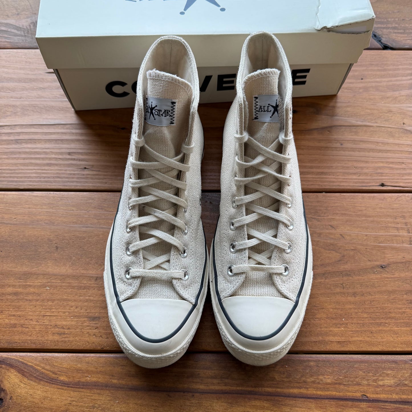 Size 9 - Stussy x Chuck 70 High 'Fossil' (Used)