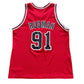 XL - Vintage Champion Dennis Rodman Bulls Trikot (Rot)