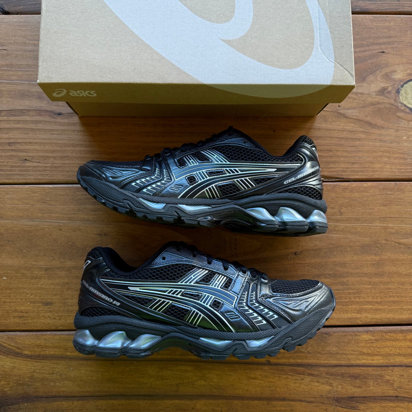 Größe 8.5 - Gel Kayano 14 'Black Pure Silver' (Gebraucht)