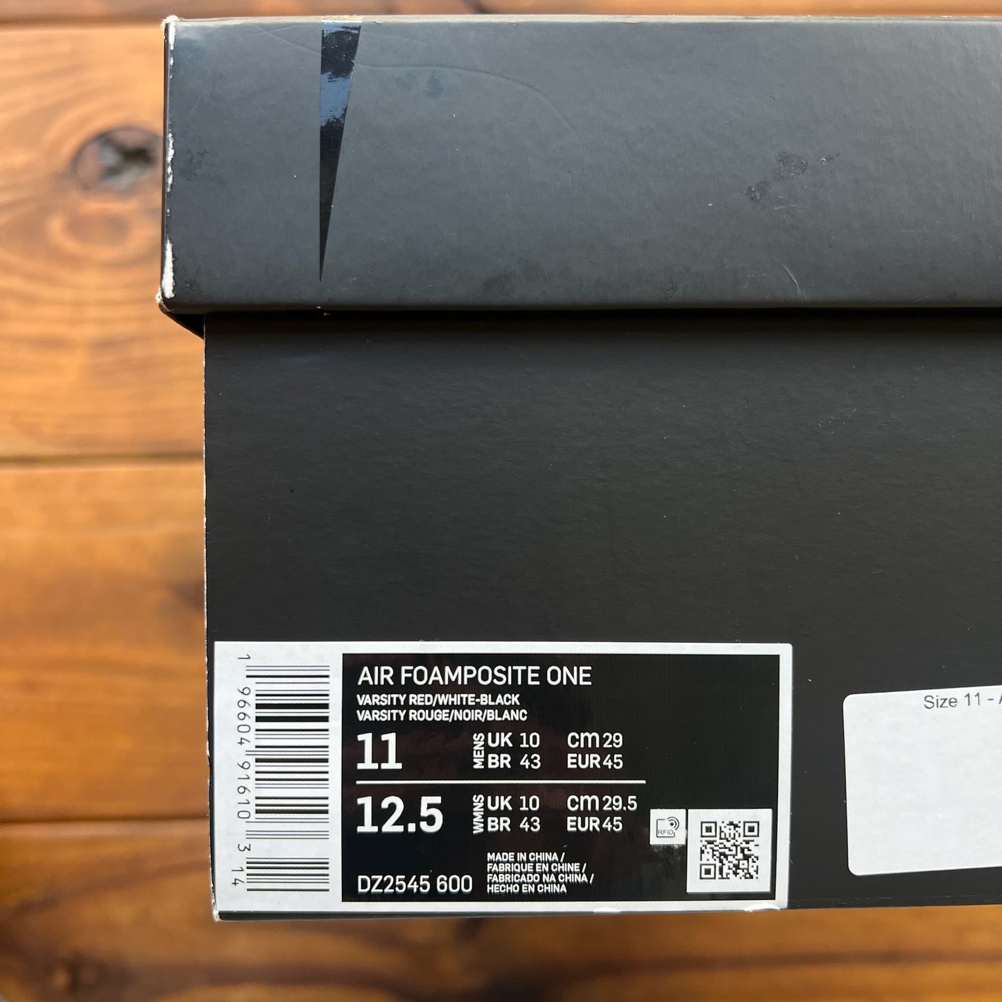 SIZE 11 - Air Foamposite One 'Metallic Red' 2023 (Used)