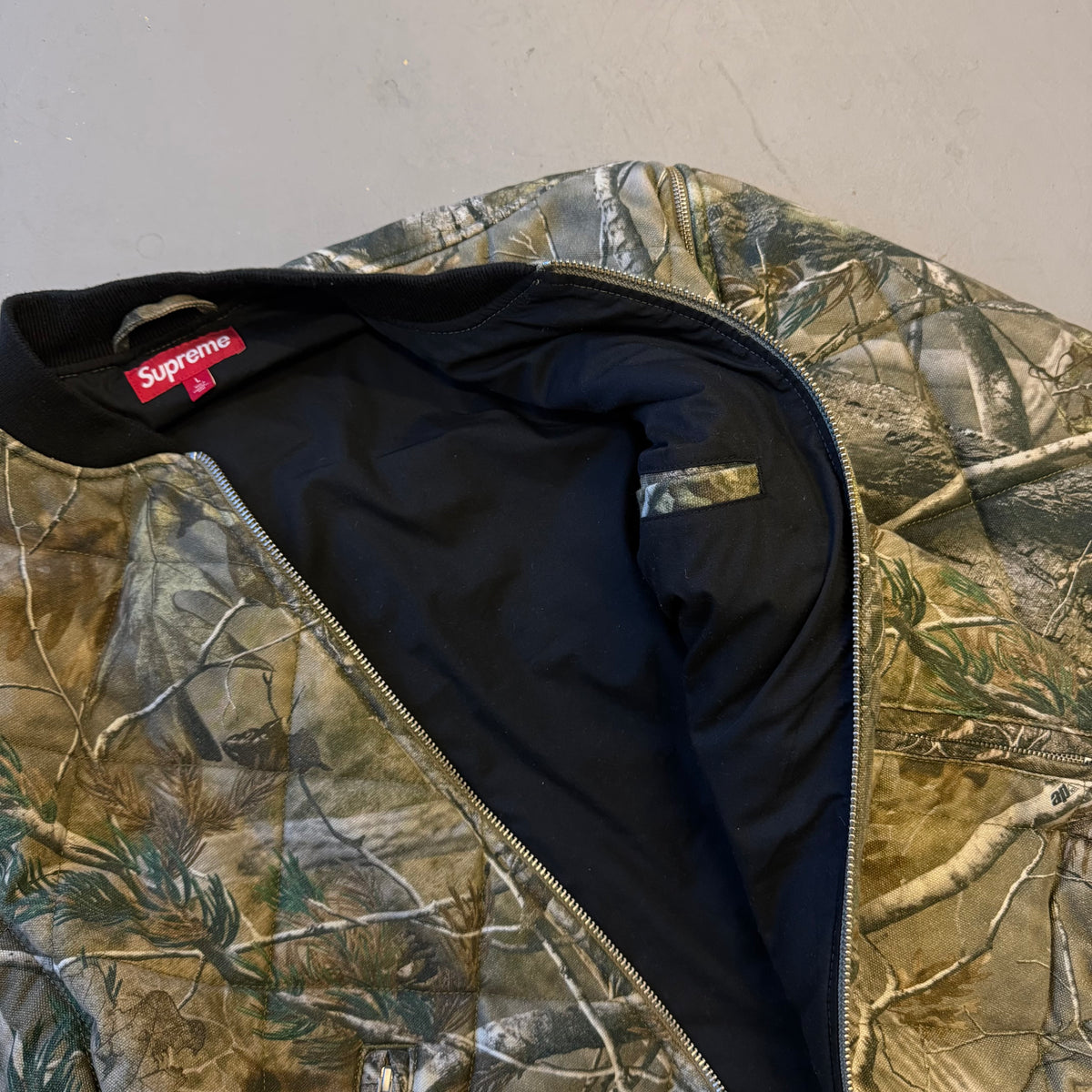Supreme Zip Off Sleeve Quilted Bomber Jacket (Pre-Owned) - Large
