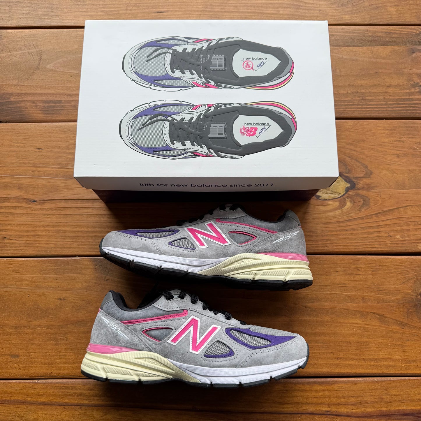 Größe 10.5 – New Balance Kith x United Arrows & Sons x 990v4 Made in USA (Gebraucht)