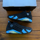 Größe 44 - Jordan 14 Retro 'Black University Blue' 2026 (Gebraucht)
