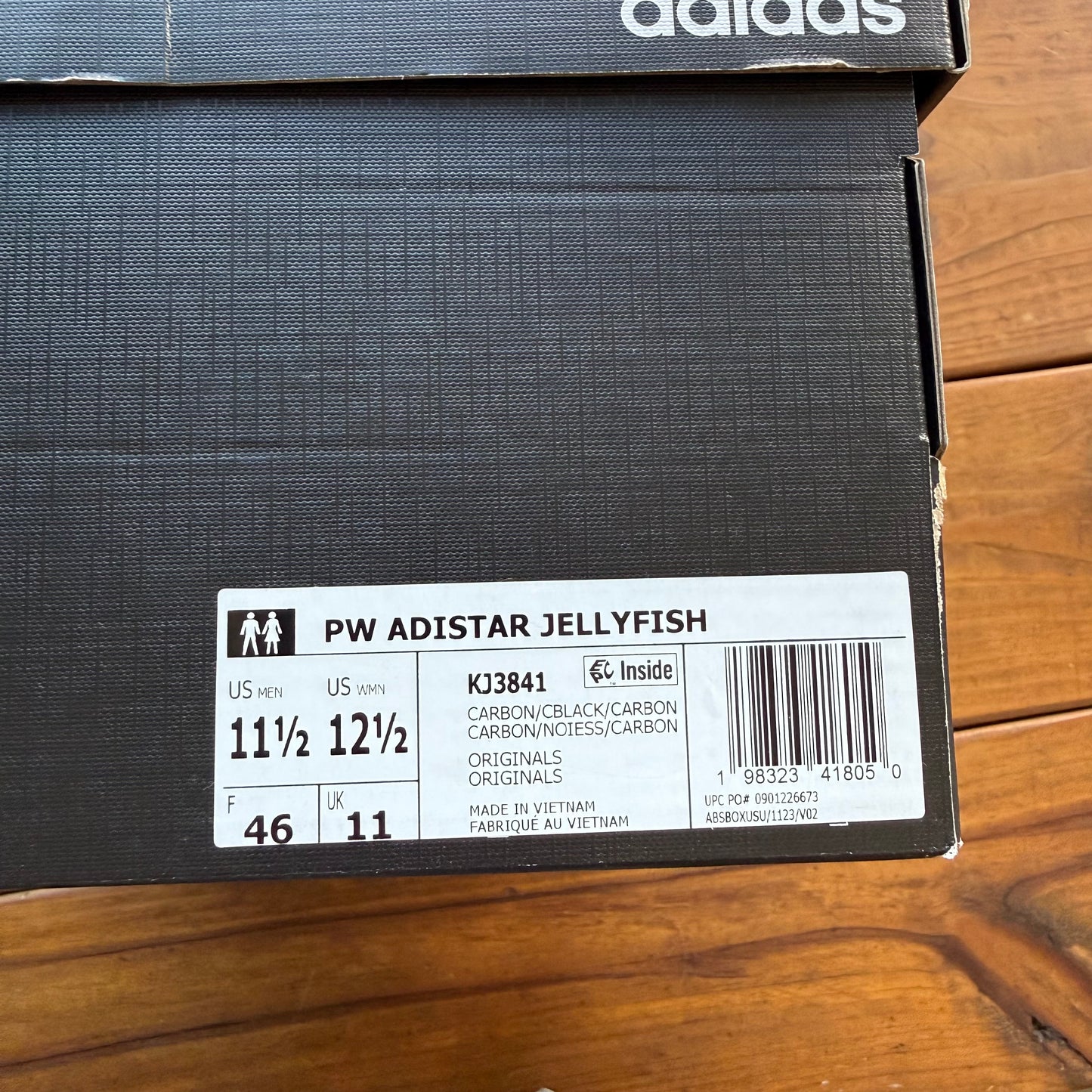 Size 11.5 - Pharrell x VIRGINIA x Adistar Jellyfish 'Triple Black' (Used)