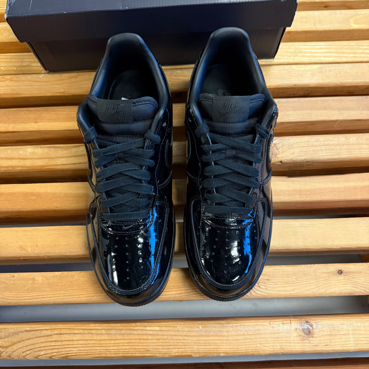 Nike Air Force 1 Low Patent Leather Premium 'Black' (Used) - Size 10.5