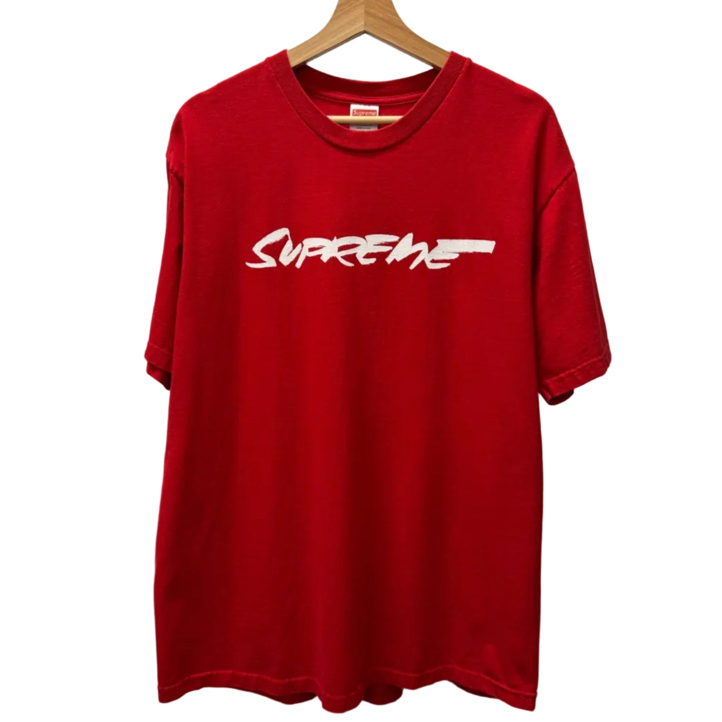 Large - Supreme Futura Logo Tee 'Red' (Pre-Owned)