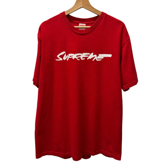 Large - Supreme Futura Logo Tee 'Red' (Pre-Owned)