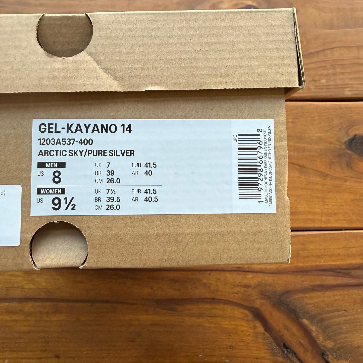 Talla 8 - Asics Gel Kayano 14 'Arctic Sky Pure Silver' (Usado)