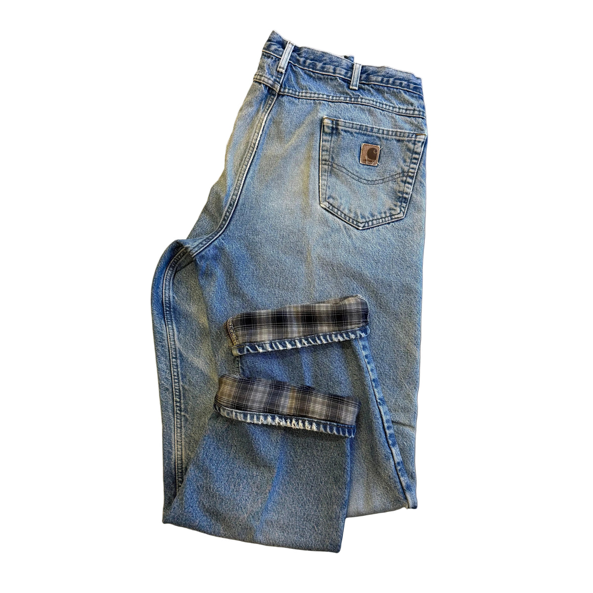 Vintage Carhartt Blanket-lined Carpenter Denim - Size 38x32