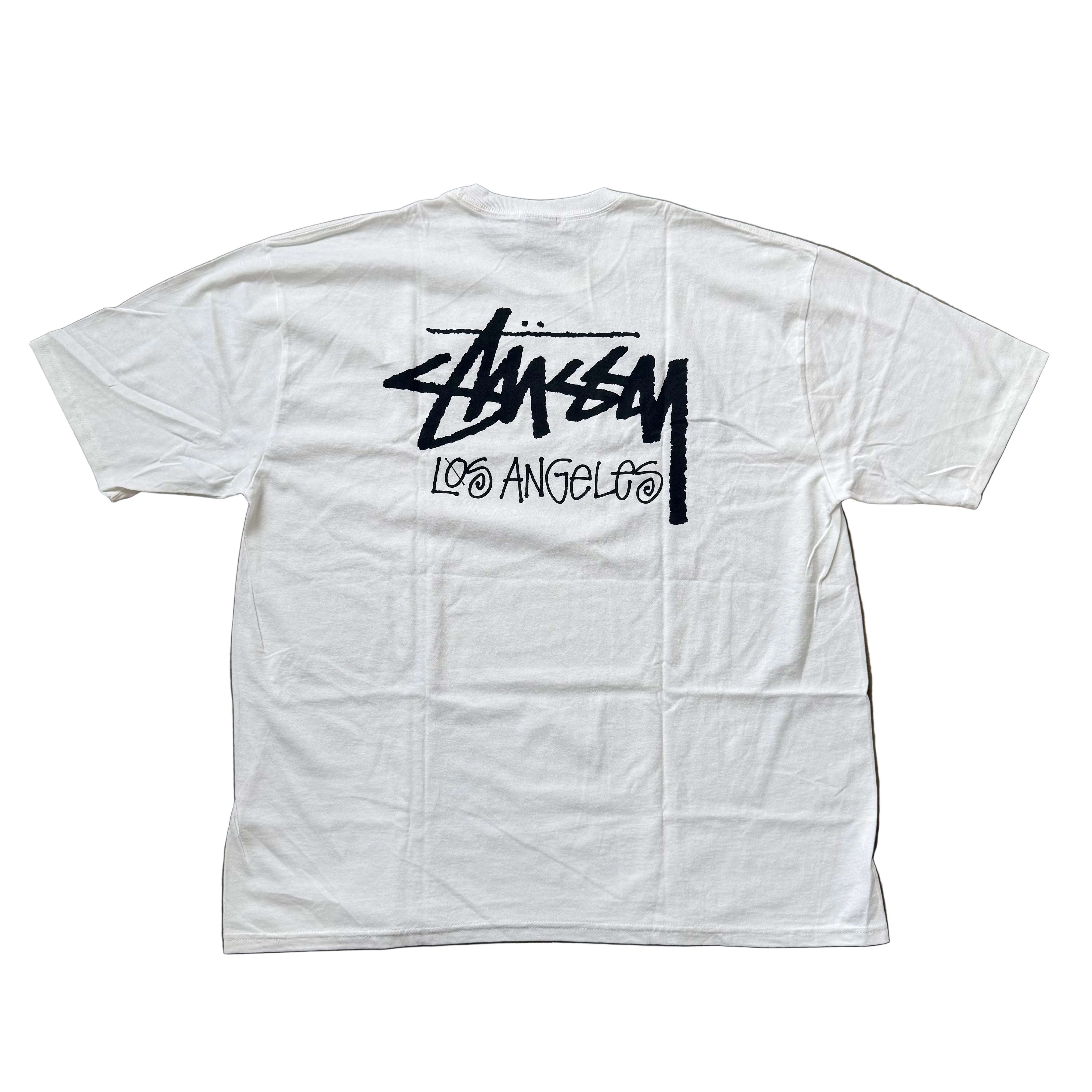 2XL - Stussy Stock Los Angeles Tee 'White' – Varsity Goods Online