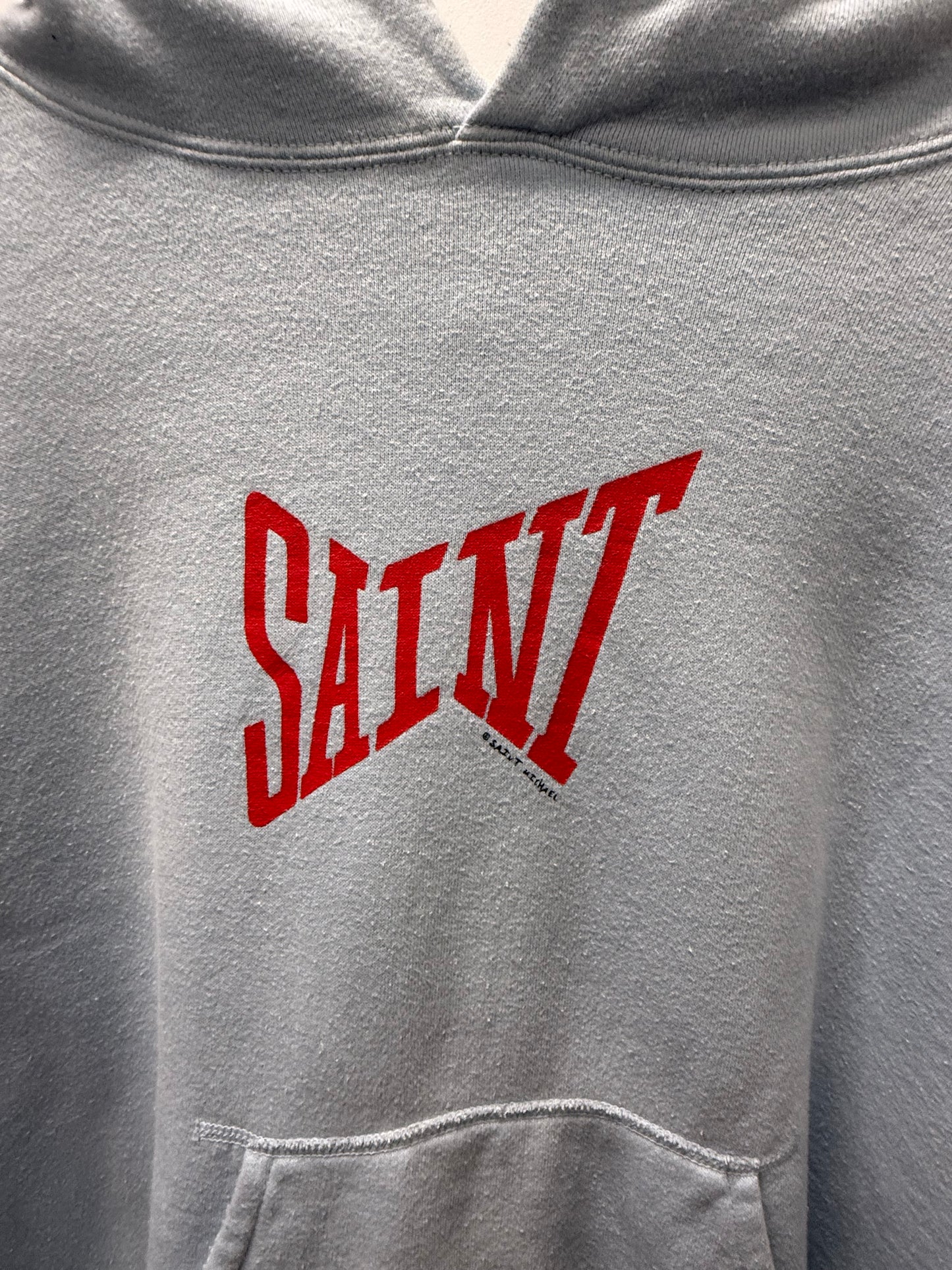Medium - Saint Michael Ribbon Logo Hooded Sweatshirt (Pre-Owned)