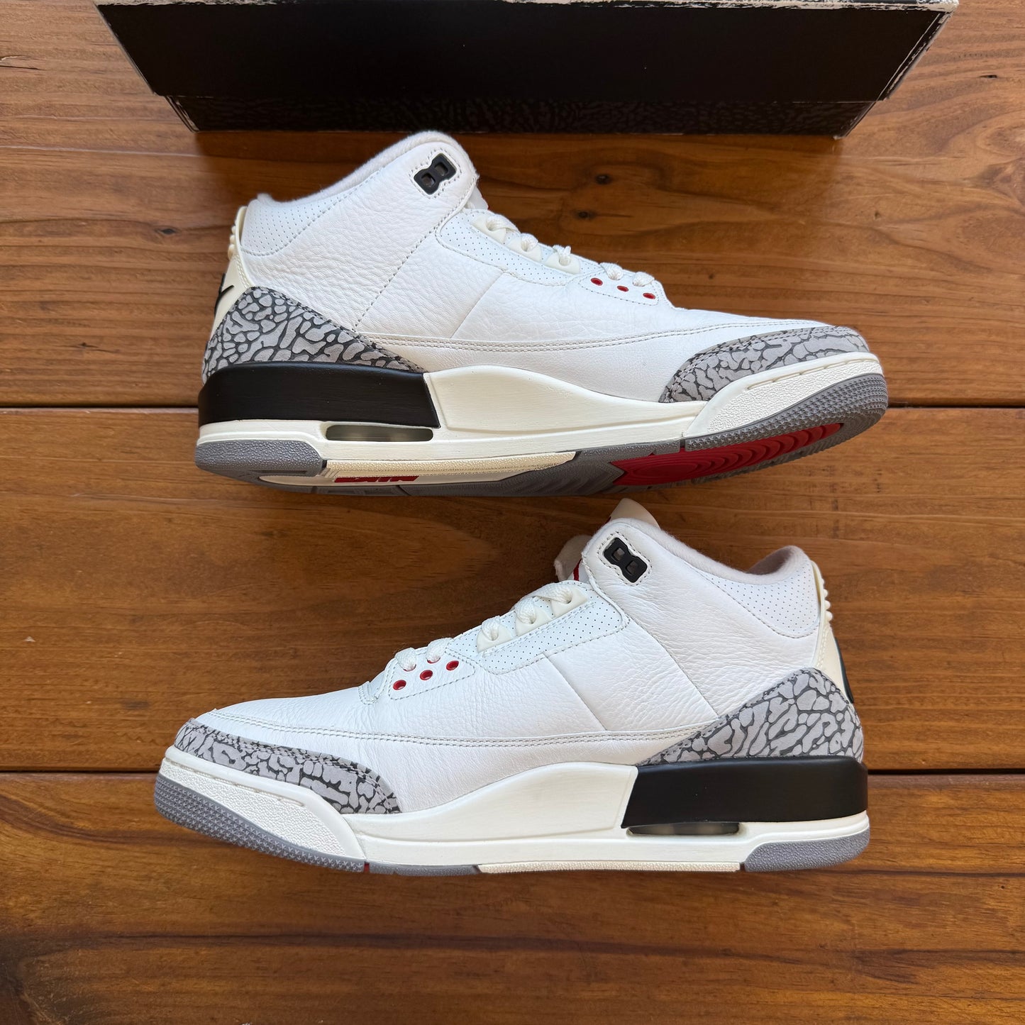 Größe 10 – Jordan 3 Retro „White Cement Reimagined“ (gebraucht)
