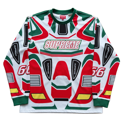 Medium - Supreme Decals Moto Jersey 'White'