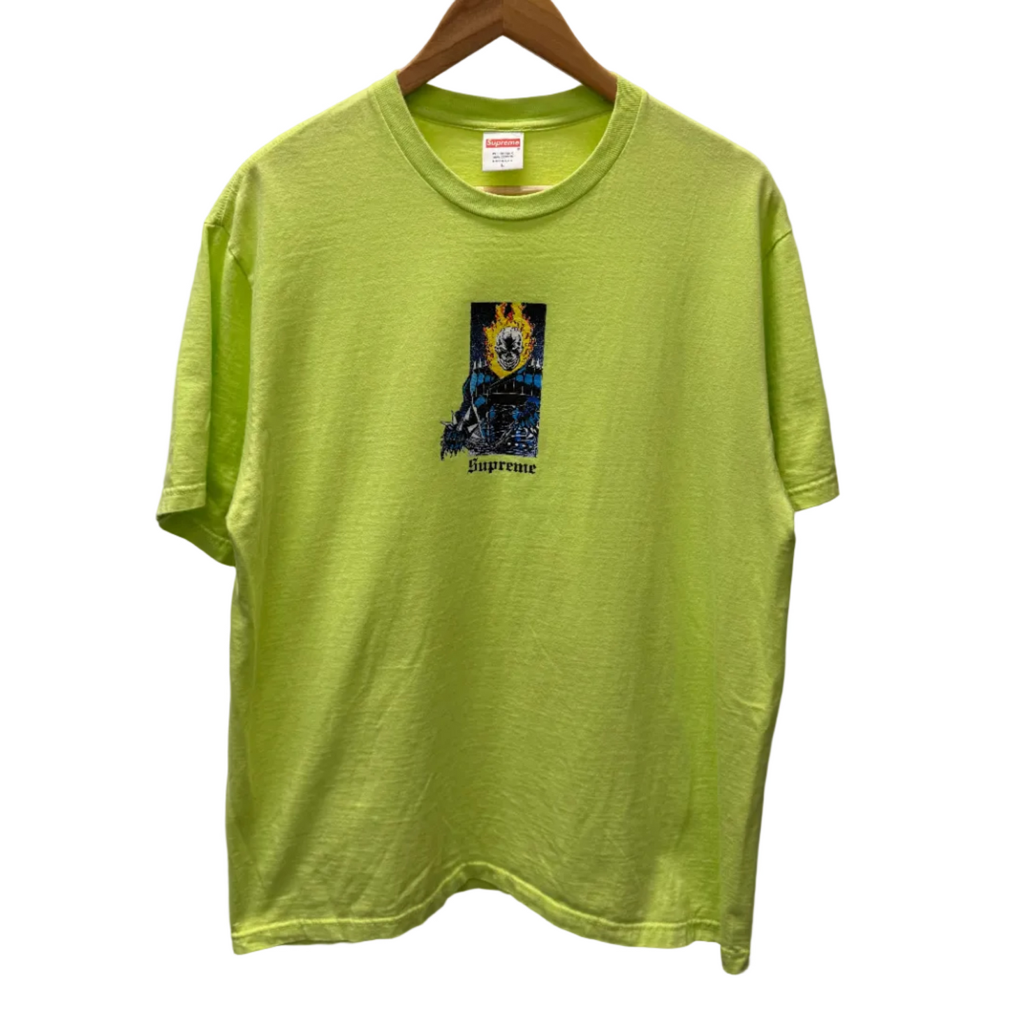 Supreme Ghost Rider Tee 'Neon Green' (Pre-Owned) - Large
