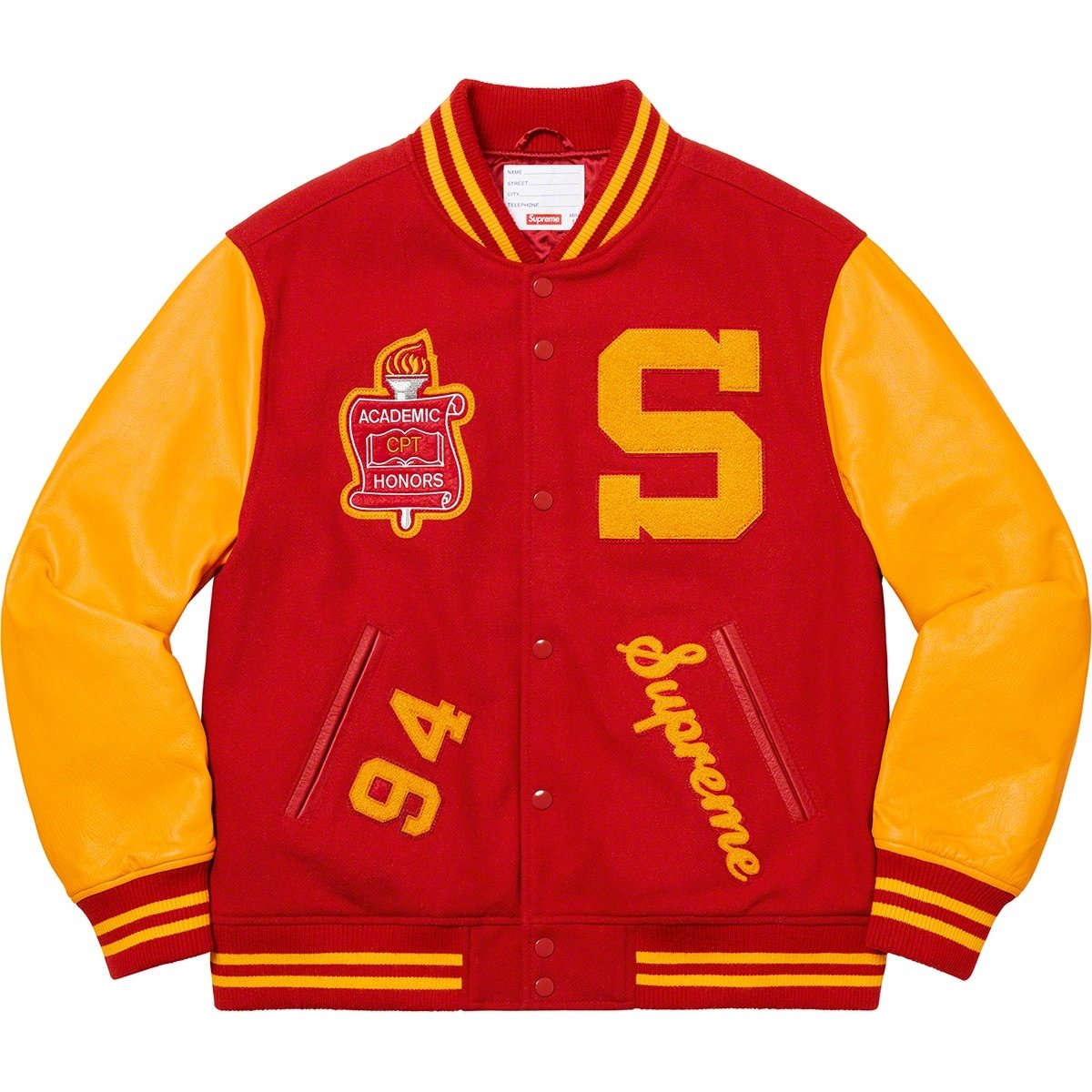 supreme 19AW Team Varsity Jacket オレンジ　S SUPREME Team Varsity Jacket 19FW Model Size-Medium Men's | eBay