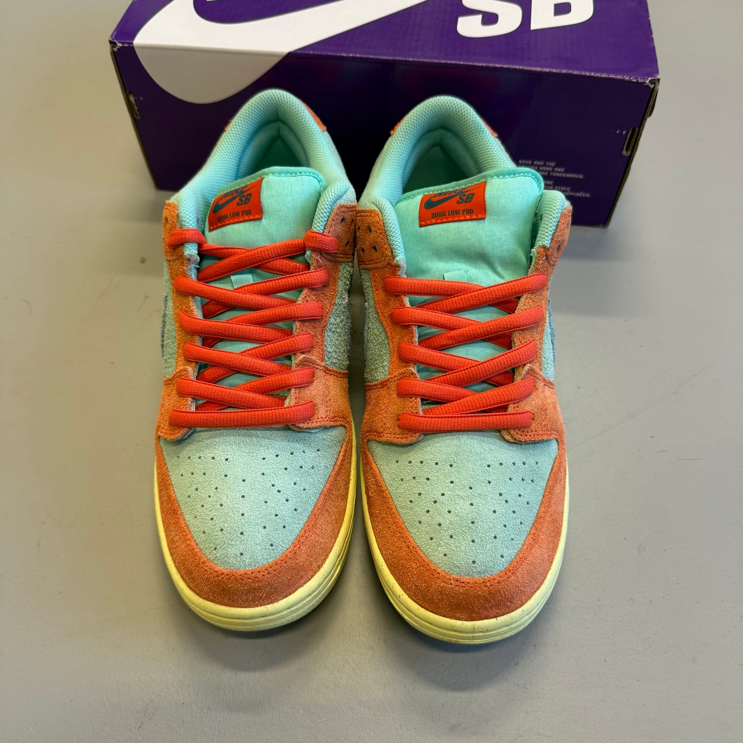 Size 12 - Dunk Low SB 'Orange Emerald Rise' (Used)