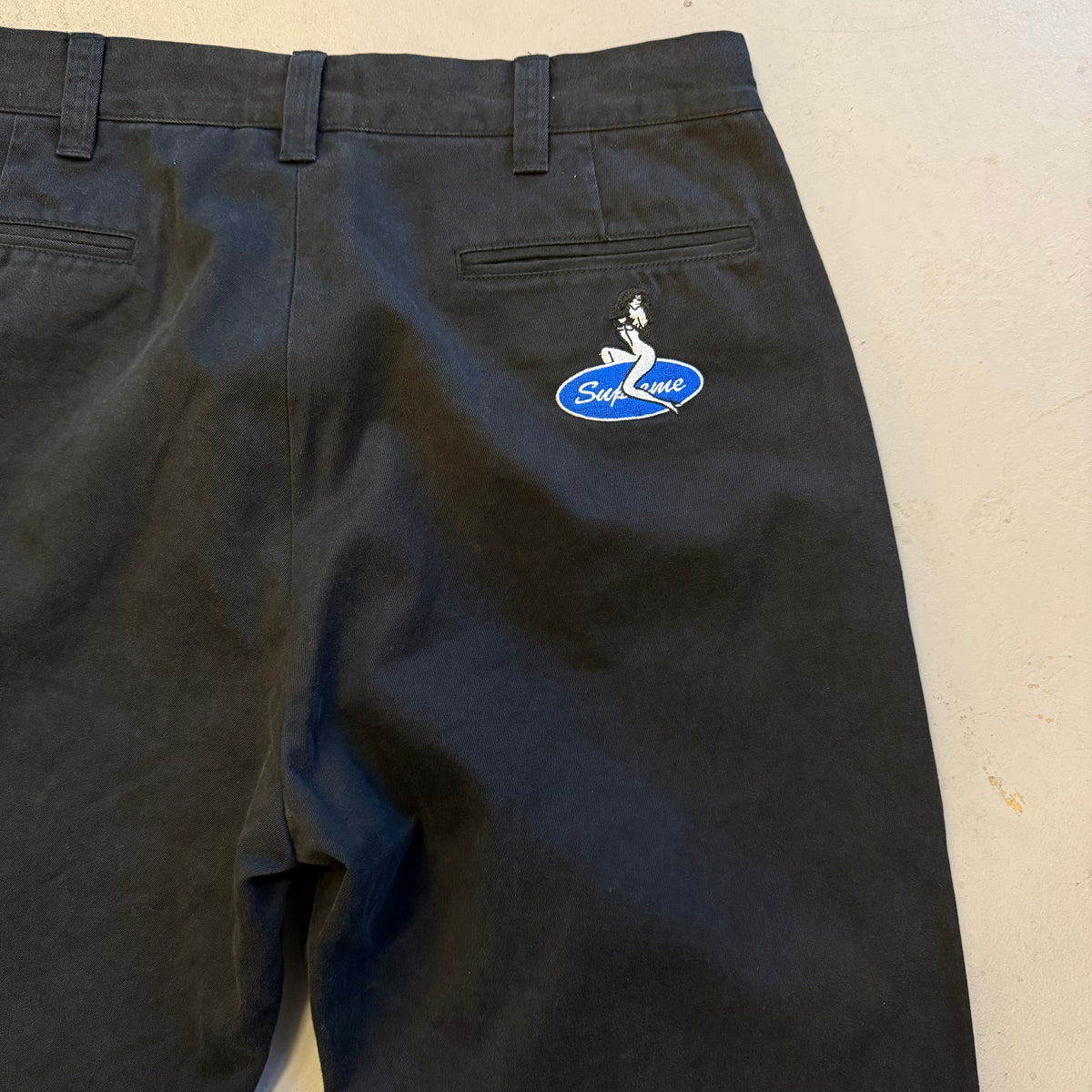 Supreme Chino Pin Up Pant 'Black' (Pre-Owned) - Size 32