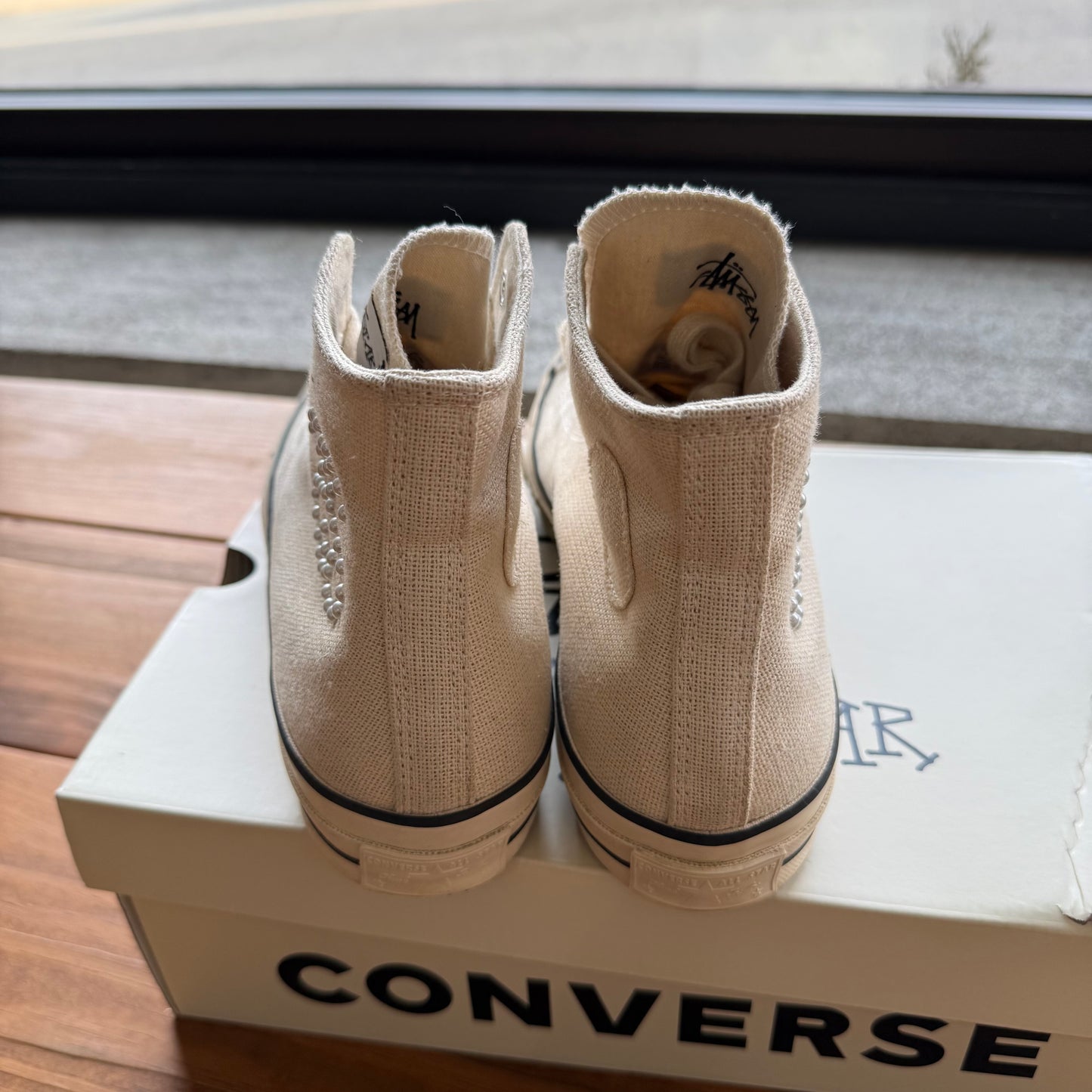 Size 9 - Stussy x Chuck 70 High 'Fossil' (Used)