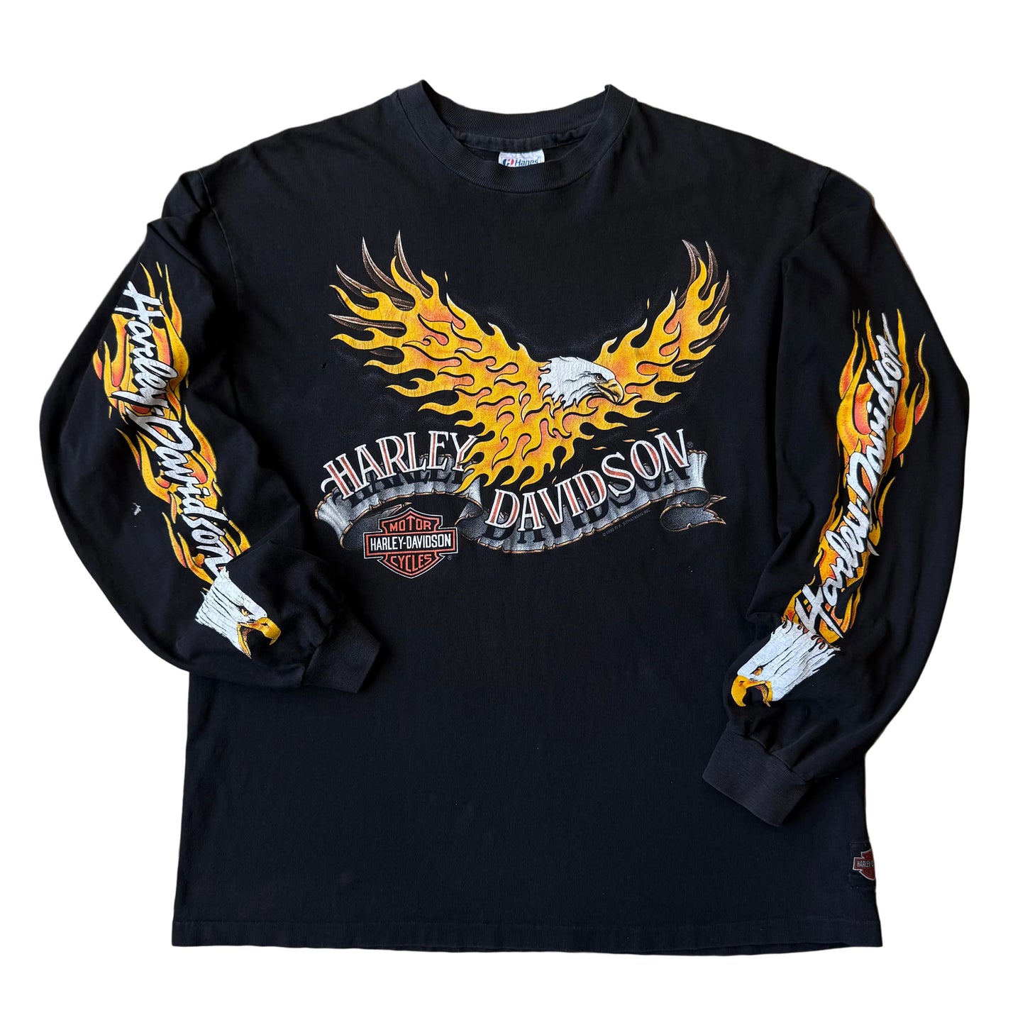 Grande - Camiseta de manga larga "Harley Flame" vintage