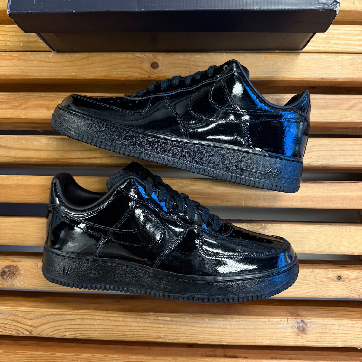 Nike Air Force 1 Low Patent Leather Premium 'Black' (Used) - Size 10.5