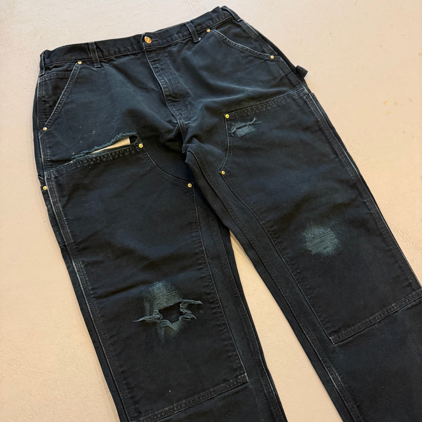 Size 38x30 - Vintage Carhartt Double Knee Pants 'Black'