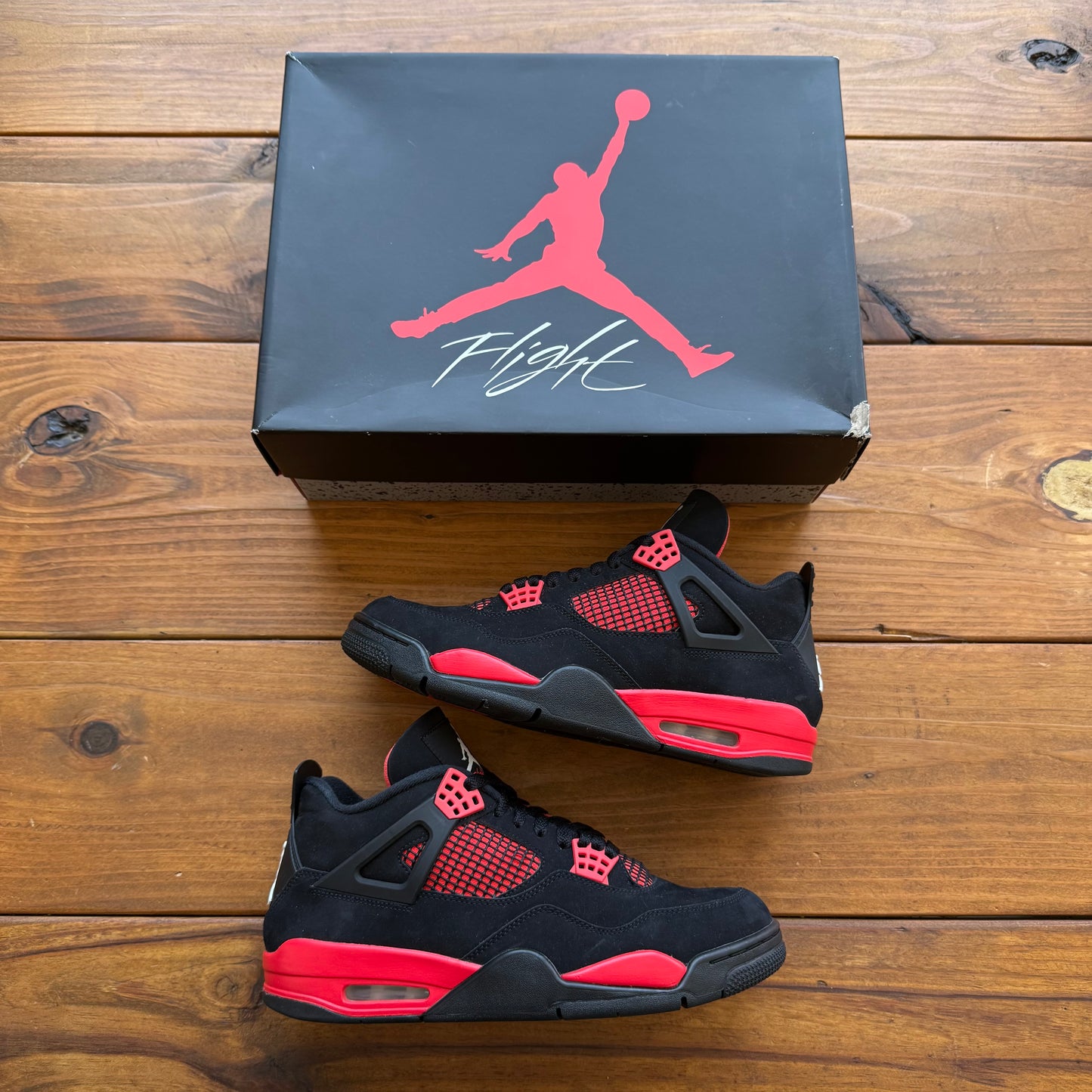 Size 11.5 - Jordan 4 Retro 'Red Thunder' (Used)