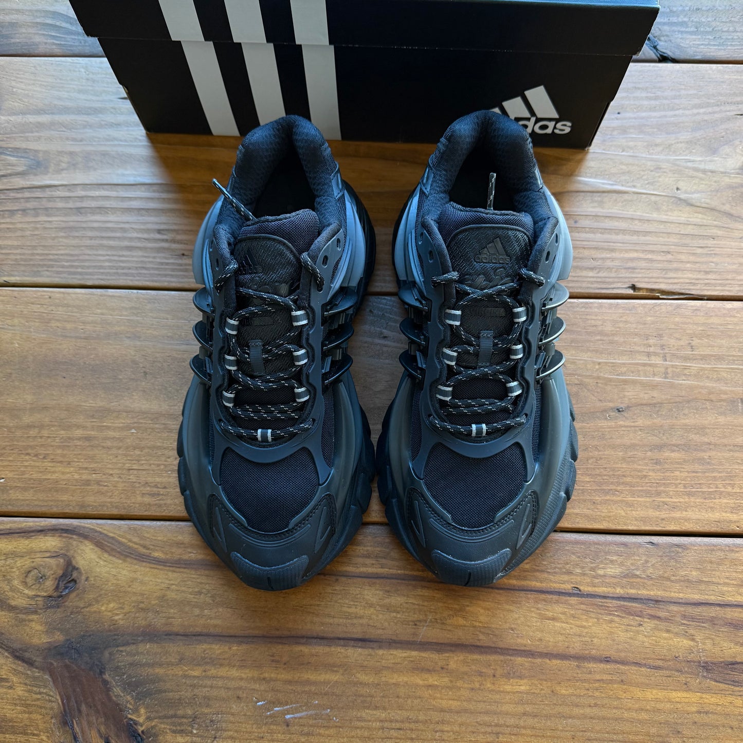 Size 11.5 - Pharrell x VIRGINIA x Adistar Jellyfish 'Triple Black' (Used)