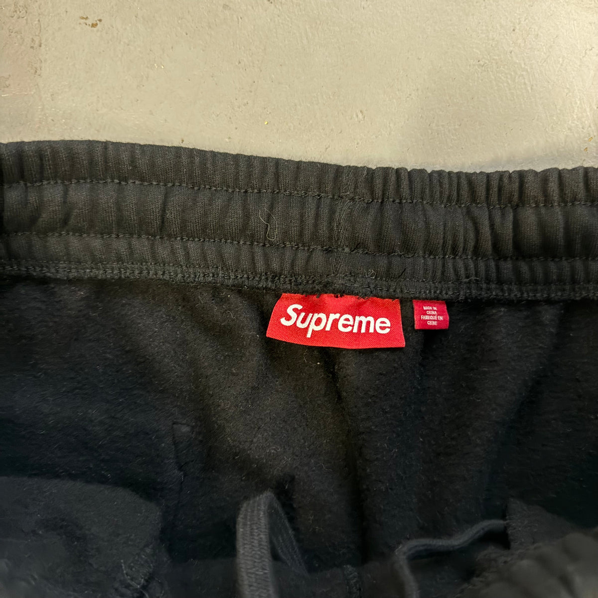 Supreme Applique Hooded Sweatpants 'Black' (Pre-Owned) - Small