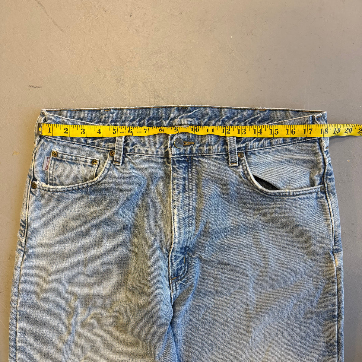 Vintage Carhartt Blanket-lined Carpenter Denim (Black) - Size 38x32