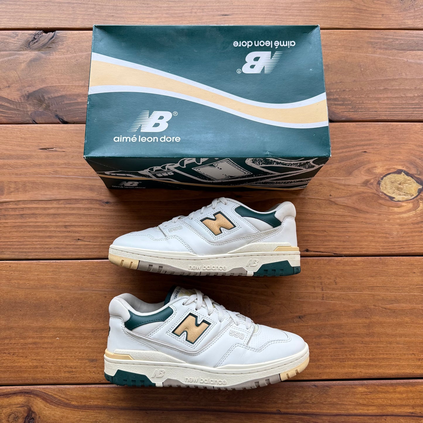 Size 8 - New Balance Aimé Leon Dore x 550 'Green Yellow' (Used)