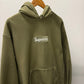 Large - Supreme Box Logo Hooded Sweatshirt - FW25 'Light Olive' (Pre-Owned)
