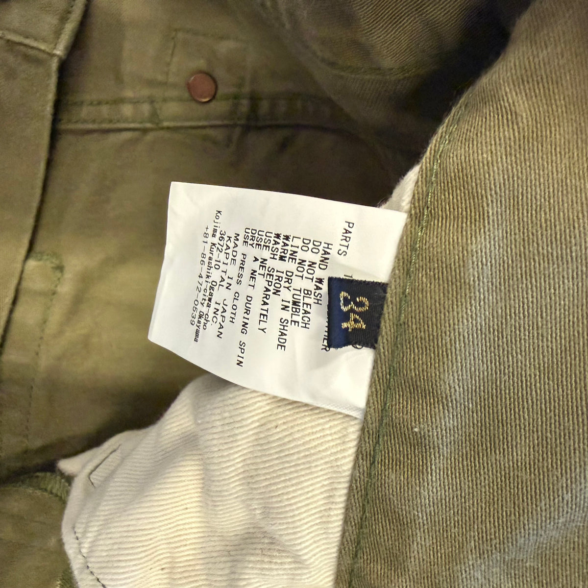 Kapital Kountry Bone Chino Pants - Size 34