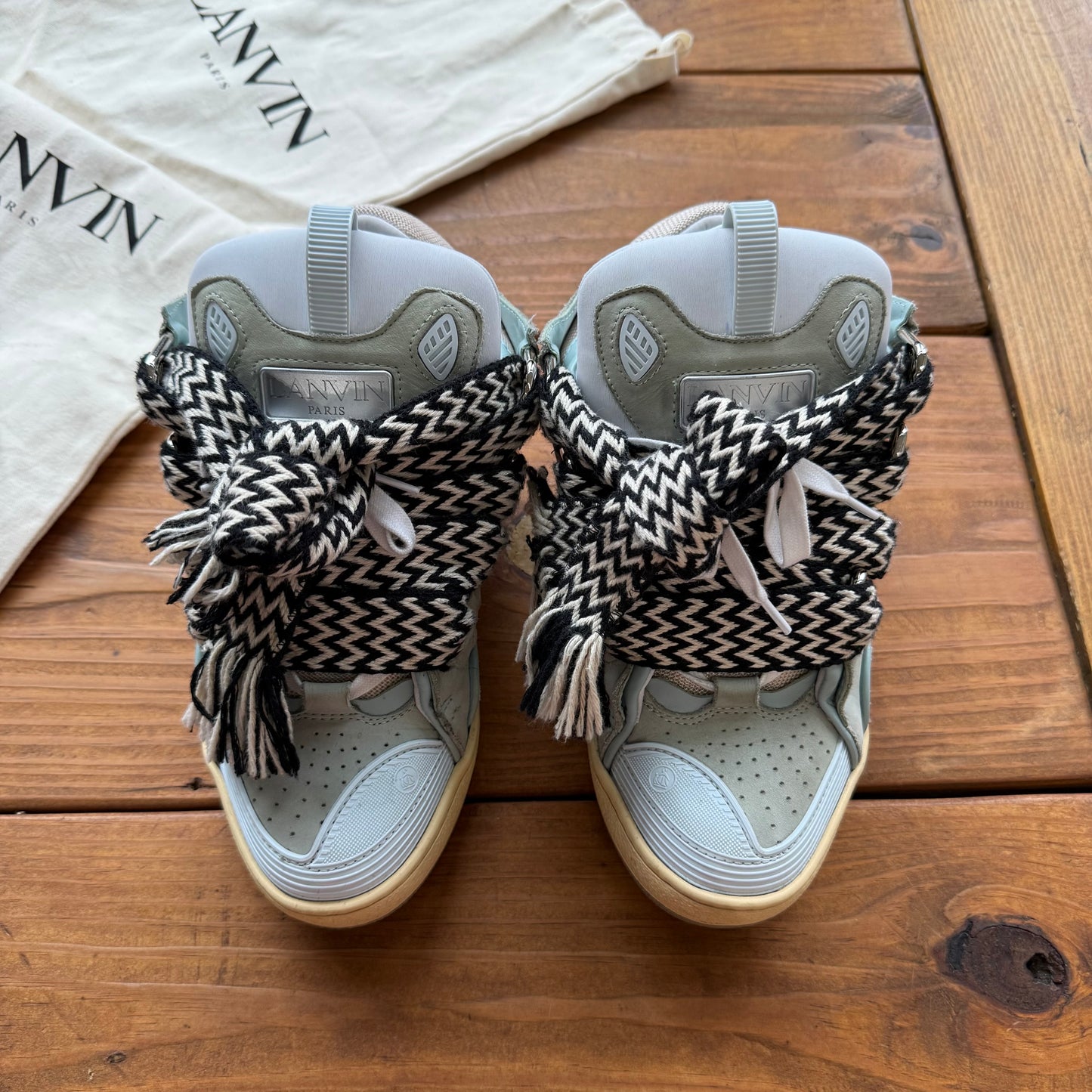 Size 41 - Lanvin Curb Sneaker "Pale Blue" (Used/No box)