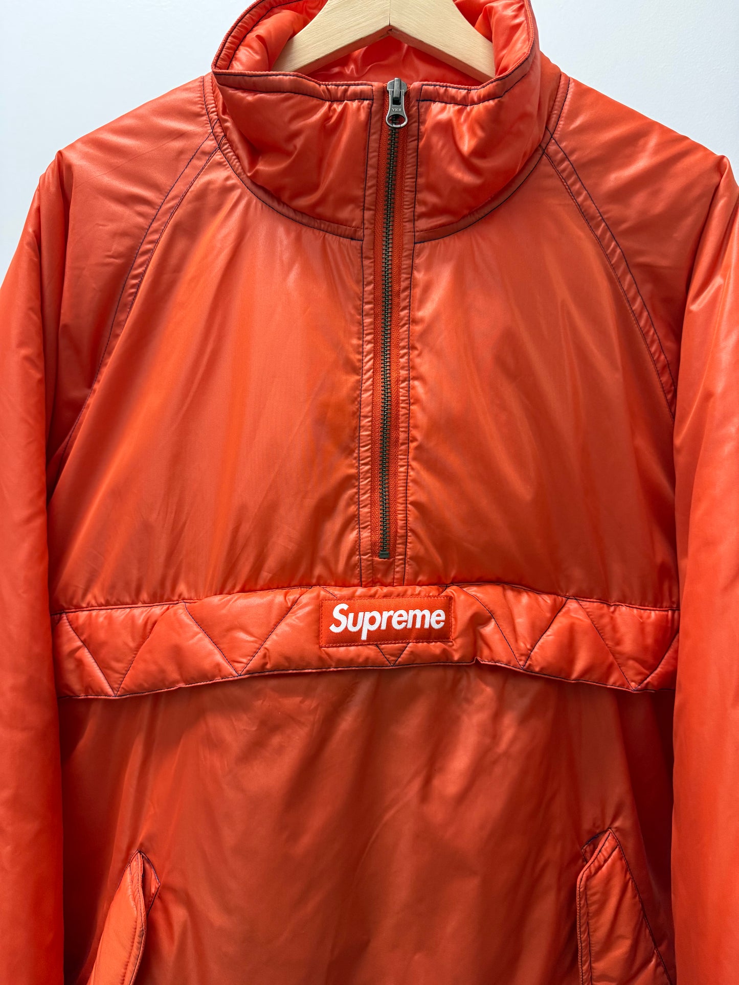 Large - Supreme Contrast Stitch Pullover 'Orange' (Pre-Owned)
