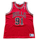 XL - Vintage Champion Dennis Rodman Bulls Trikot (Rot)