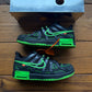 Talla 10 - Off-White x Air Rubber Dunk 'Green Strike' (Usado)