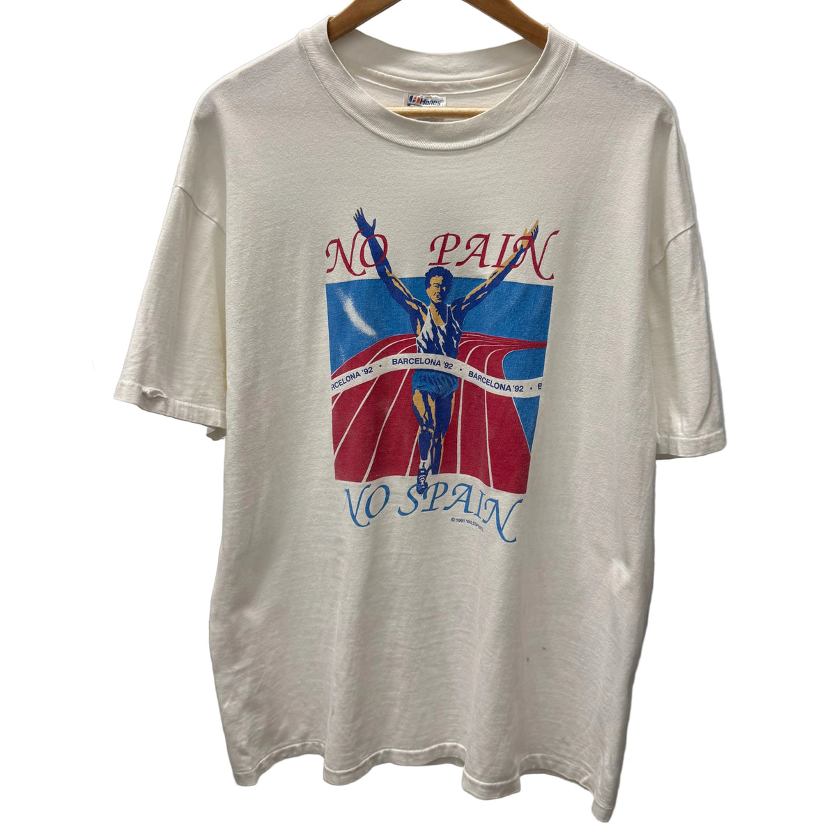 Vintage 1992 Barcelona Spain Tee - XL