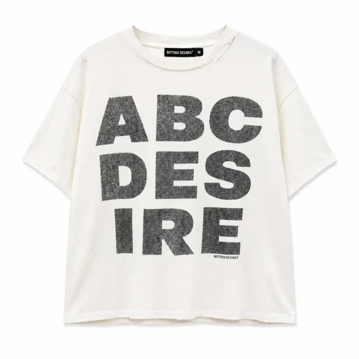 Large - Bottega Desires ABC Desires Tee 'White'