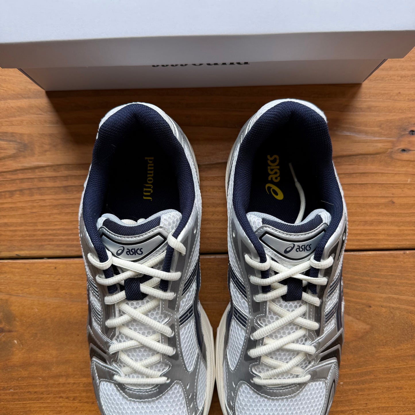 Size 11.5 - JJJJound x Gel Kayano 14 'White Midnight Navy' (Used)