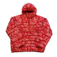 Large - Supreme Micro Down Half-Zip Hooded Pullover 'Red Paisley' (Pre-Owned)